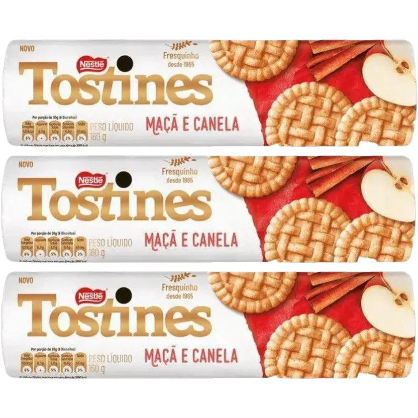 Nestlé Biscoito Tostines Maçã e Canela (3x160g) Oferta 40% Oferta